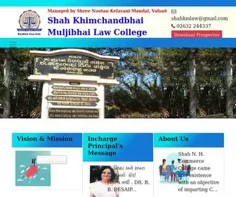 Lawcollegevalsad.org(Shah Khimchandbhai Muljibhai Law College) Screenshot