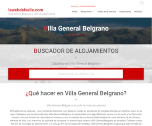 Lawebdelvalle.com(Villa General Belgrano) Screenshot