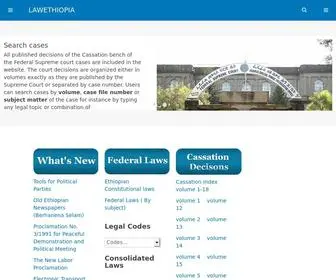 Lawethiopia.com(Ethiopian Legal Information Portal) Screenshot