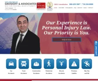 Lawfirmdavidoff.com(Personal Injury Lawyer Forest Hills) Screenshot