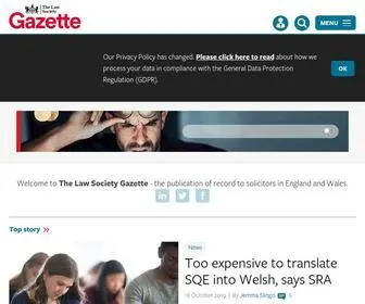 Lawgazette.co.uk(The Law Society Gazette) Screenshot