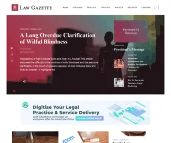 Lawgazette.com.sg(The Law Gazette) Screenshot