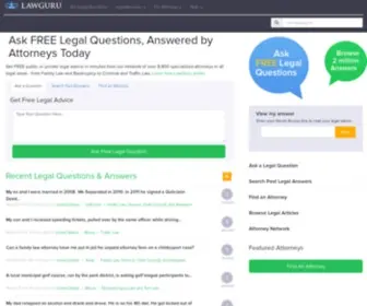Lawguru.com(Ask Free Legal Advice & Questions by Attorneys LawGuru) Screenshot