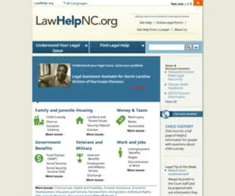 Lawhelpnc.org(A guide to free and low cost legal aid) Screenshot