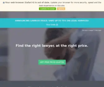Lawkick.com(The Easiest Way to Find a Lawyer) Screenshot