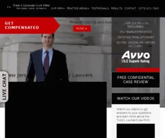 Lawleonard.com(New Jersey Personal Injury Lawyer) Screenshot