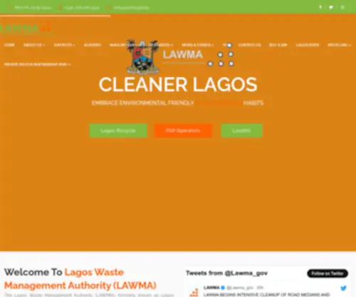 Lawma.gov.ng(Lagos Waste Management Authority (LAWMA)) Screenshot