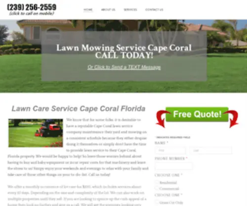 Lawncarecapecoral.com(HomeWatch Cape Coral) Screenshot