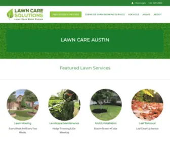 Lawncaresolutionsaustin.com(Austin, TX Lawn Mowing, Lawn Care) Screenshot