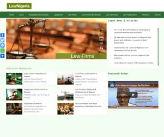 Lawnigeria.com(Access Laws of Nigeria and of the 36 States of the Federation and Federal Capital Territory) Screenshot