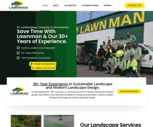 Lawnman.net(Landscaping Sacramento Service & Design Company) Screenshot