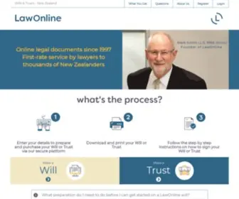 Lawonline.co.nz(Wills and Trusts) Screenshot