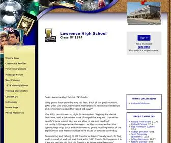 Lawrence74.com(Lawrence High School Class Of 1974) Screenshot