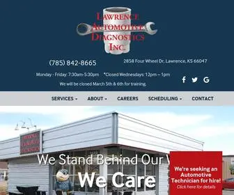 Lawrenceautodiag.com(Auto Repair Shop in Lawrence) Screenshot