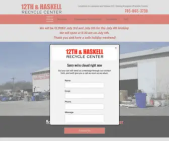 Lawrencerecycle.com(12th & Haskell Recycle Center) Screenshot
