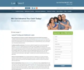 Lawstreetcapital.com(Lawsuit Funding) Screenshot