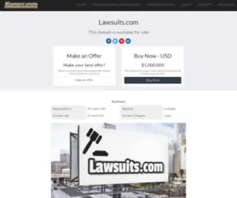 Lawsuits.com(Premium category defining domain names for sale) Screenshot