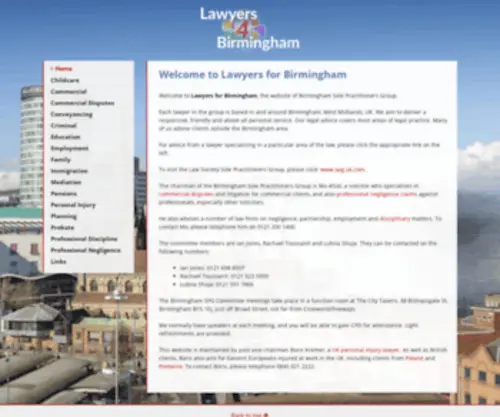 Lawyer-4-Birmingham.co.uk(Lawyers for Birmingham) Screenshot