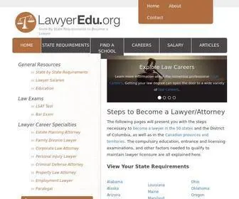 Lawyeredu.org(How to Become a Lawyer) Screenshot