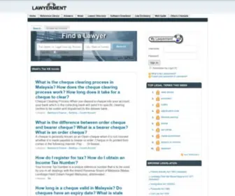 Lawyerment.com.my(Self-Help Online Law and Legal Resources) Screenshot