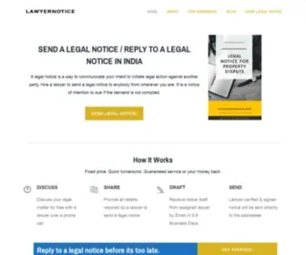 Lawyernotice.com(A legal notice) Screenshot