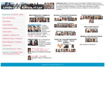 Lawyers-BC.com(Free Legal Intro. Information & Lawyers Directories) Screenshot