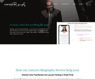 Lawyersbioservice.com(Client-focused Biographies for Lawyers) Screenshot