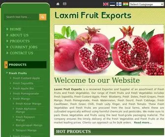 Laxmifruitexports.com(Laxmi Fruit Export) Screenshot