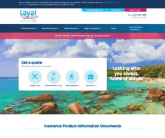 Layatravelinsurance.ie(Travel Insurance) Screenshot