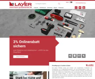 Layer-Grosshandel.info(LAYER Onlineshop für Werkzeug) Screenshot