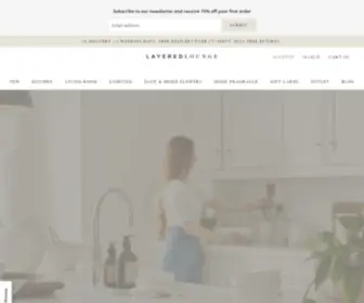 Layeredlounge.com(Luxury Homeware) Screenshot
