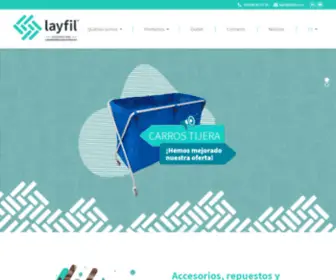 Layfil.com(Accesorios, recambios y equipos para lavanderías industriales) Screenshot