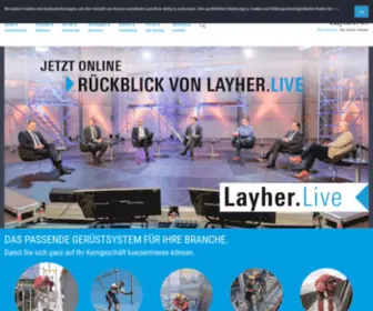 Layher.de(Gerüste) Screenshot