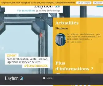 Layher.fr(Expert dans la fabrication) Screenshot