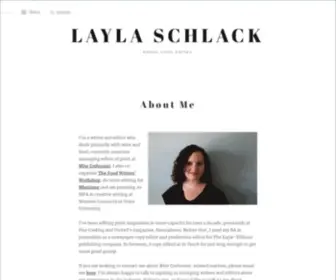 Laylaschlack.com(Words, food, drinks) Screenshot