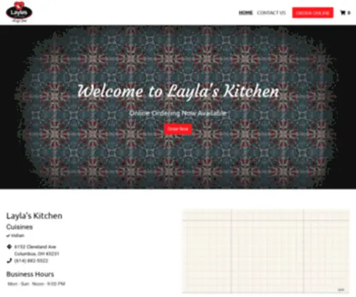 Laylaskitchenonline.com(Layla's Kitchen) Screenshot