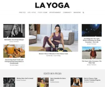 Layoga.com(LA Yoga Magazine Online) Screenshot