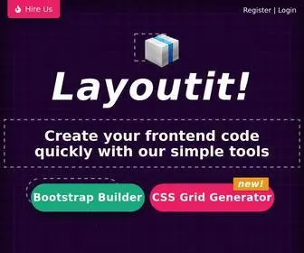 Layoutit.com(Interface Builder for CSS Grid and Bootstrap) Screenshot