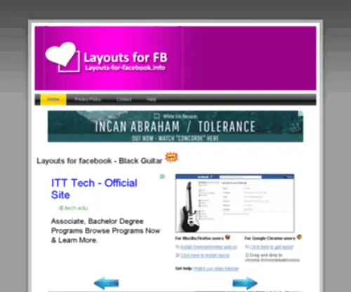 Layouts-For-Facebook.info(Layouts for Facebook) Screenshot