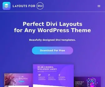 Layoutsfordivibuilder.com(Layouts for Divi Builder) Screenshot