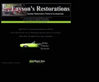 Laysons.com(LAYSON'S RESTORATIONS) Screenshot