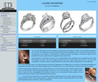 Lazarodiamonds.com(Jewelry Store) Screenshot