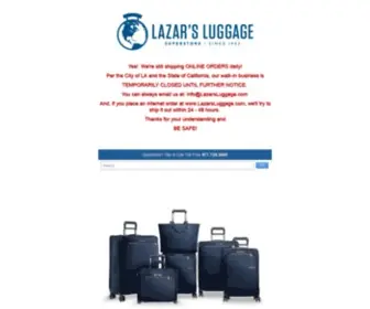 Lazarsluggage.com(Lazar's Luggage) Screenshot