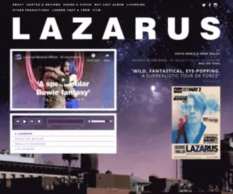 Lazarusmusical.com(David Bowie Musical) Screenshot