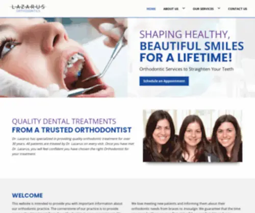 Lazarusortho.com(Orthodontics in Waterford) Screenshot