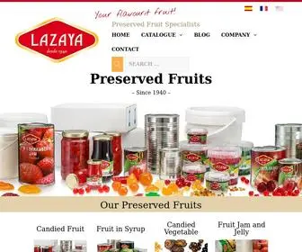 Lazayafruits.com(Experts in preserved fruits and candied fruit since 1949) Screenshot