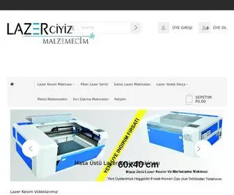 Lazerciyiz.com(Lazerciyiz-Lazer Kesim ve Kazıma Makinaları) Screenshot