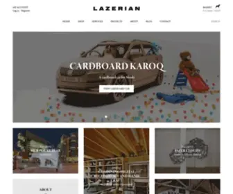 Lazerian.com(Lazerian creative design and manufacturing studio) Screenshot