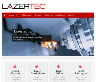 Lazertec.net(Pantograf lazer markalama lazer kaynak lazer folyo galvo lazer ve promosyon) Screenshot