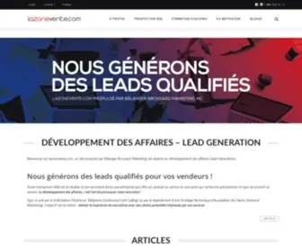 Lazonevente.com(Coach de vente et formation vente au Québec) Screenshot